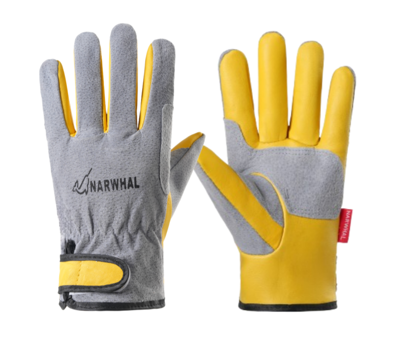 용접장갑 노란+회색 - 내피있음